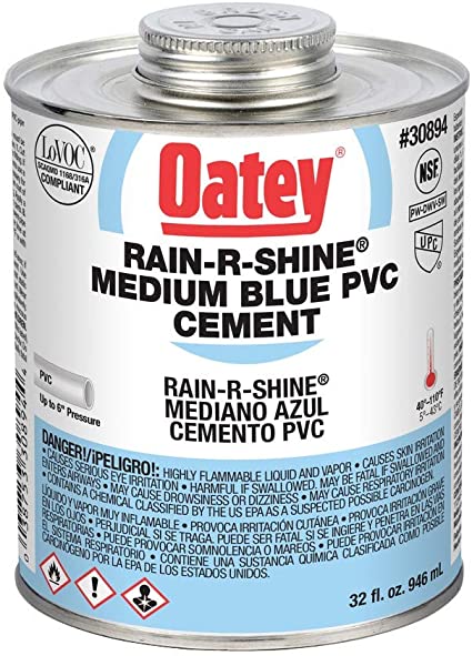 Pegamento pvc Celeste 32 Oz Oatey